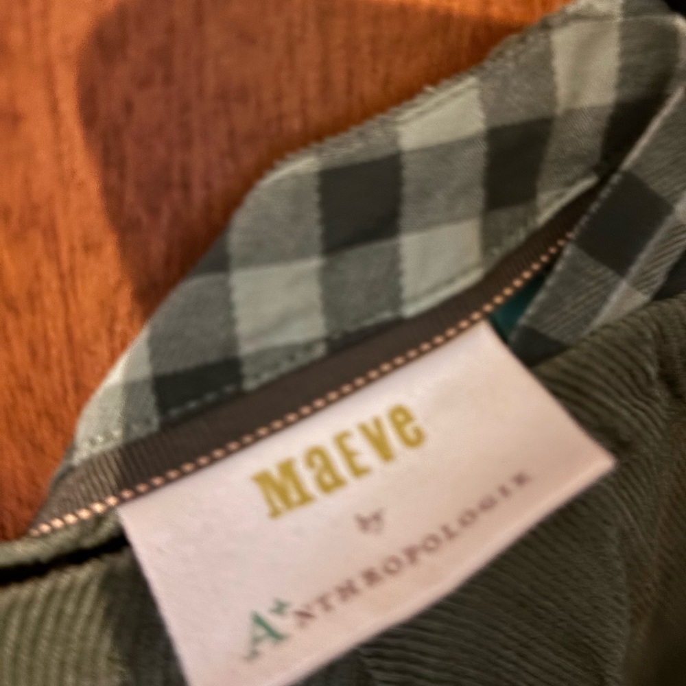 Maeve Olive Green Gathered-Hem Tunic Top - Picture 3 of 3